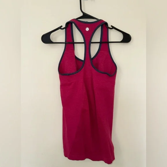 Lululemon Athletica Pink Fitted Cut Out Tank Top - Picture 3 of 3
